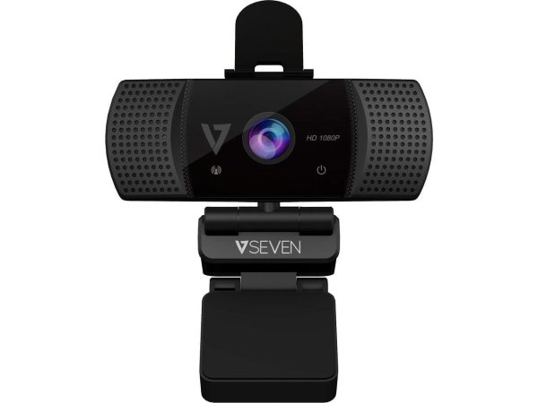 V7 WCF1080P Webcam - 2 Megapixel - 30 fps - USB Type A - 1920 x 1080 Video - Fixed Focus - Microphone - Notebook, Monitor - Image 4