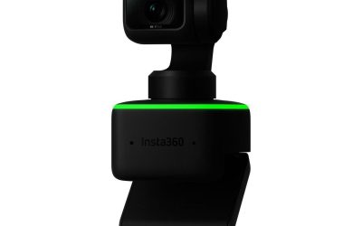 insta360 Link – PTZ 4K Webcam with 1/2″ Sensor, AI Tracking, Gesture Control, HDR, Noise-Canceling Microphones, Specialized Modes, Webcam for Laptop, Video Camera for Video Calls, Live Streaming