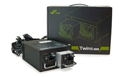 FSP Twins Pro ATX PS2 1+1 Dual Module 500W Efficiency Greater than 90% Hot-swappable Redundant Digital Power Supply with Guardian Monitor Software (Twins Pro 500)