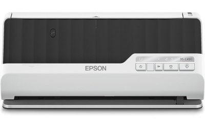 Epson DS-C490 Sheetfed Scanner – 600 dpi Optical – 10-bit Color – 40 ppm (Mono) – 40 ppm (Color) – Duplex Scanning – USB Desktop Document Scanner with Auto Document Feeder (ADF) Model B11B271201