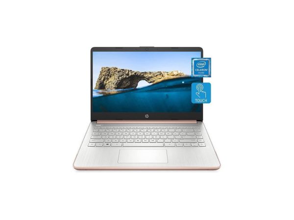 HP 14 Series 14" Touchscreen Laptop - Intel Celeron N4020 - 4GB RAM - 64 GB eMMC - Windows 10 Home in S mode - Pale Rose Gold  14-dq0070nr (47X82UA#ABA) - Image 2