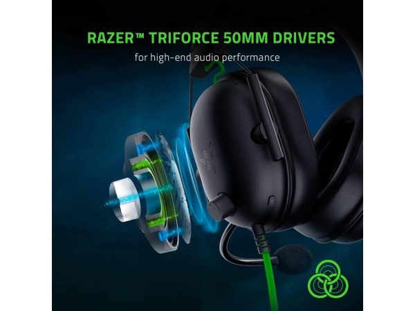 Razer BlackShark V2 X Gaming Headset: 7.1 Surround Sound Capable - 50mm Drivers - Memory Foam Cushion - for PC, PS4, Nintendo Switch - 3.5mm Headphone Jack - Classic Black - Image 2