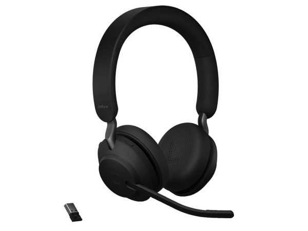 Jabra Evolve2 65 USB-A UC Stereo with Charging Stand - Black Wireless Headset / Music Headphones - Image 2