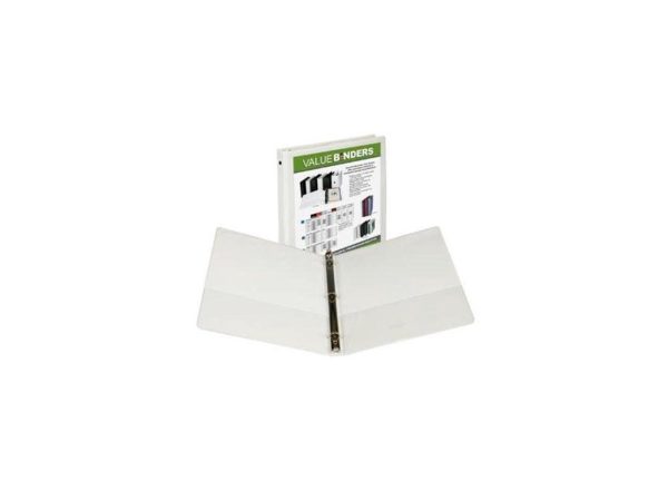 Samsill Economy View 0.5" Ring Binder - White, 6 Pack - Image 3