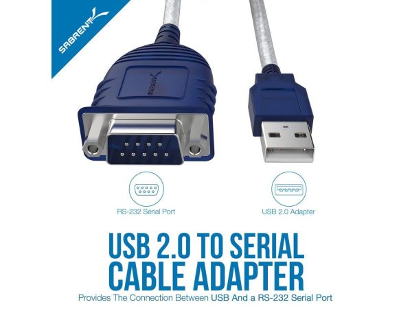SABRENT USB 2.0 to Serial (9-Pin) DB-9 RS-232 Converter Cable, Prolific Chipset, - HEXNUTS - , [Windows 10/8.1/8/7/VISTA/XP, Mac OS X 10.6 and Above] 2.5 Feet (CB-DB9P) - Image 5