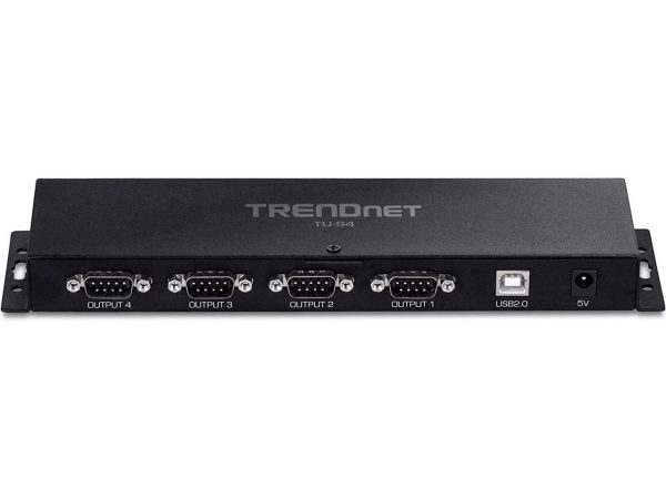 TRENDnet TU-S4, 4-Port USB to Serial RS232 Hub, Black - Image 4