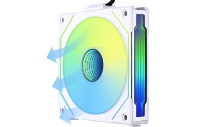 LIAN LI UNI FAN SL INFINITY 120 RGB WHITE  REVERSE BLADE VERSION -UF-RSLIN120-1W (No controller included)