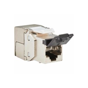 Tripp Lite by Eaton Cat8 STP Shielded Tool-Free Keystone Jack 568A/568B TAA N238SHC8TF1