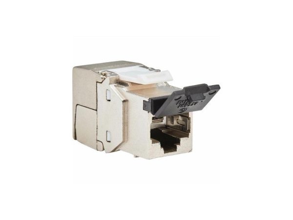 Tripp Lite by Eaton Cat8 STP Shielded Tool-Free Keystone Jack 568A/568B TAA N238SHC8TF1