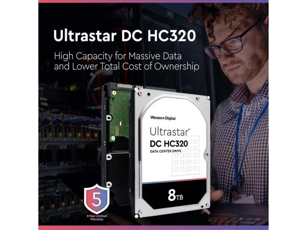 Western Digital Ultrastar 8TB DC HC320 7200 RPM SATA 6.0Gb/s 3.5" Data Center Internal Hard Drive - 0B36452/0B36404 - Image 4