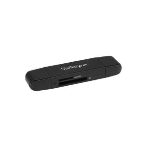 StarTech.com SDMSDRWU3AC 1 x USB Type-C (24 pin) USB 3.0, 1 x USB 3.1 USB Type-A (9 pin, Gen 1, 5 Gbps) USB 3.0 Memory Card Reader/Writer for SD and microSD Cards - USB-C and USB-A