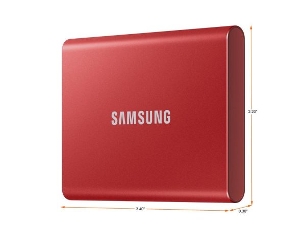 SAMSUNG T7 Portable SSD 1TB - Up to 1050 MB/s - USB 3.2 Gen 2 External Solid State Drive, Red (MU-PC1T0R/AM) - Image 5