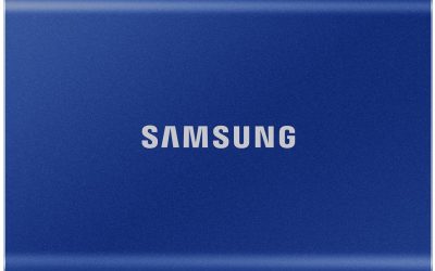 SAMSUNG T7 Portable SSD 2TB  – Up to 1050 MB/s – USB 3.2 Gen 2 External Solid State Drive, Blue (MU-PC2T0H/AM)