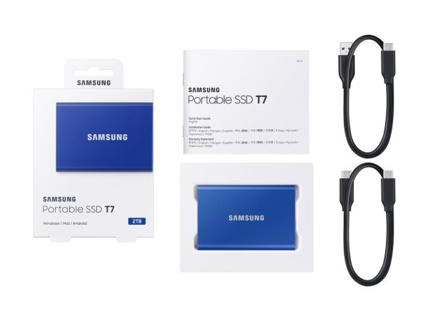 SAMSUNG T7 Portable SSD 2TB  - Up to 1050 MB/s - USB 3.2 Gen 2 External Solid State Drive, Blue (MU-PC2T0H/AM) - Image 5