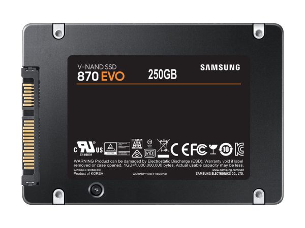 SAMSUNG 870 EVO Series 2.5" 250GB SATA III V-NAND Internal Solid State Drive (SSD) MZ-77E250B/AM - Image 2