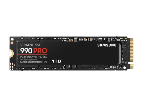 SAMSUNG SSD 990 PRO 1TB, PCIe 4.0 M.2 2280, Seq. Read Speeds Up-to 7,450MB/s (MZ-V9P1T0B/AM)