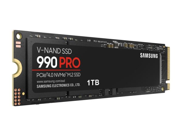 SAMSUNG SSD 990 PRO 1TB, PCIe 4.0 M.2 2280, Seq. Read Speeds Up-to 7,450MB/s (MZ-V9P1T0B/AM) - Image 2