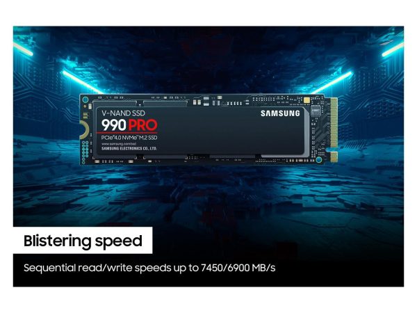 SAMSUNG SSD 990 PRO 2TB, PCIe 4.0 M.2 2280, Seq. Read Speeds Up-to 7,450MB/s (MZ-V9P2T0B/AM) - Image 4