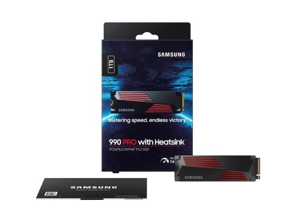 SAMSUNG SSD 990 PRO with Heatsink 1TB, PCIe 4.0, Sew. Read Speeds Up-to 7,450MB/s, Compatible with PlayStation®5 (MZ-V9P1T0CW) - Image 3