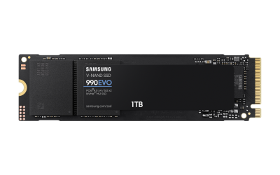 SAMSUNG SSD 990 EVO 1TB, PCIe 5.0 M.2 2280, Seq. Read Speeds Up-to 5,000MB/s ( MZ-V9E1T0B/AM)