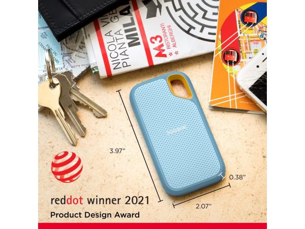 SanDisk 2TB Extreme Portable SSD - Up to 1050MB/s - USB-C, USB 3.2 Gen 2 - External Solid State Drive - SDSSDE61-2T00-G25B - Image 3