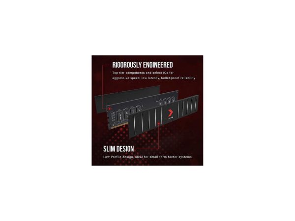 PNY XLR8 16GB (2 x 8GB) 288-Pin PC RAM DDR4 3600 (PC4 28800) Low Profile Desktop Memory Model MD16GK2D4360018LP - Image 4