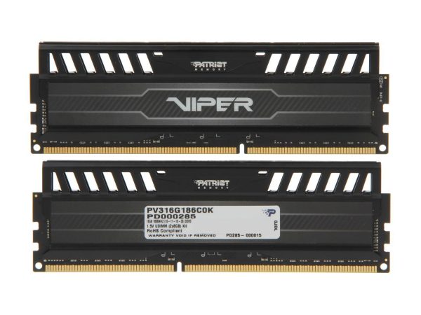 Patriot Viper 3 16GB (2 x 8GB) 240-Pin PC RAM DDR3 1866 (PC3 15000) Desktop Memory Model PV316G186C0K - Image 2