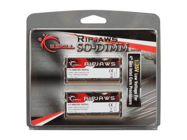 G.SKILL Ripjaws Series 16GB (2 x 8GB) 204-Pin DDR3 SO-DIMM DDR3L 1600 (PC3L 12800) Laptop Memory Model F3-1600C9D-16GRSL - Image 3