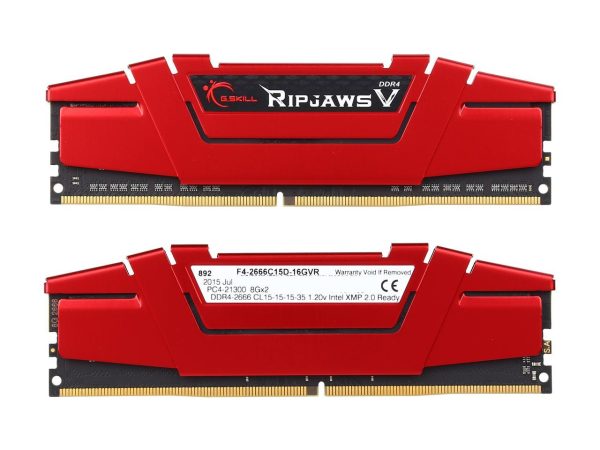 G.SKILL Ripjaws V Series 16GB (2 x 8GB) 288-Pin DDR4 SDRAM DDR4 2666 (PC4 21300) Desktop Memory Model F4-2666C15D-16GVR - Image 2