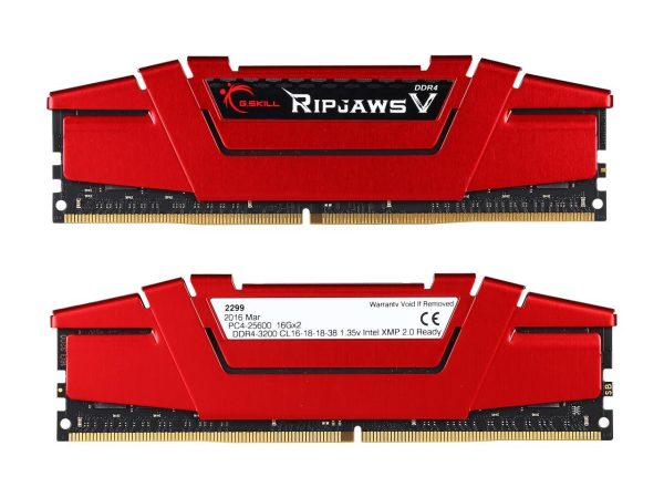 G.SKILL Ripjaws V Series 32GB (2 x 16GB) 288-Pin DDR4 SDRAM DDR4 3200 (PC4 25600) Desktop Memory Model F4-3200C16D-32GVR - Image 2