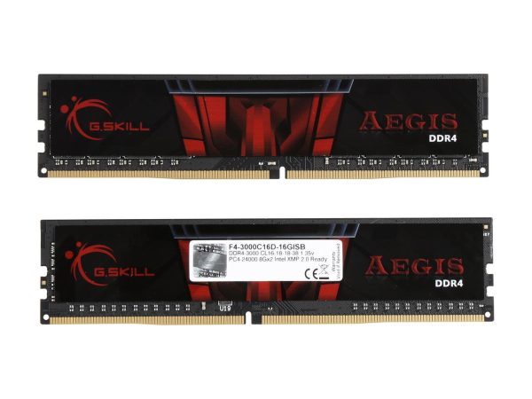 G.SKILL Aegis 16GB (2 x 8GB) 288-Pin PC RAM DDR4 3000 (PC4 24000) Desktop Memory Model F4-3000C16D-16GISB - Image 2