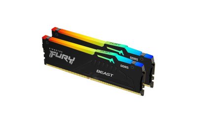 Kingston FURY Beast RGB 32GB (2 x 16GB) 288-Pin PC RAM DDR5 6000 (PC5 48000) Memory (Desktop Memory) Model KF560C36BBEAK2-32