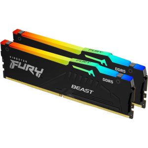 Kingston FURY Beast RGB 64GB (2 x 32GB) 288-Pin PC RAM DDR5 6000 (PC5 48000) Desktop Memory