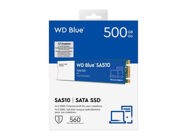 WD Blue 500GB SA510 M.2 Internal Solid State Drive SSD - WDS500G3B0B - Image 4