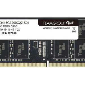 Team Elite 16GB 260-Pin DDR4 SO-DIMM DDR4 3200 (PC4 25600) Laptop Memory Model TED416G3200C22-S01