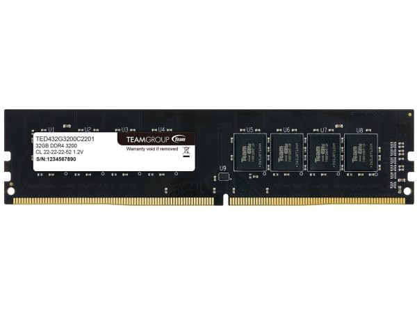 Team Elite 32GB DDR4 3200 (PC4 25600) Desktop Memory Model TED432G3200C2201