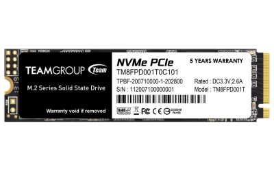 Team Group MP33 PRO M.2 2280 1TB PCIe 3.0 x4 with NVMe 1.3 3D NAND Internal Solid State Drive (SSD) TM8FPD001T0C101