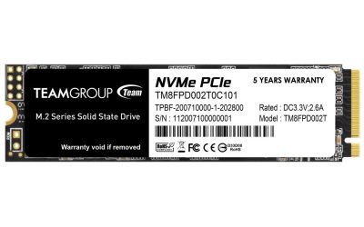 Team Group MP33 PRO M.2 2280 2TB PCIe 3.0 x4 with NVMe 1.3 3D NAND Internal Solid State Drive (SSD) TM8FPD002T0C101