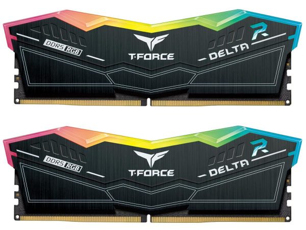 Team T-Force Delta RGB 64GB (2 x 32GB) 288-Pin PC RAM DDR5 5200 (PC5 41600) Desktop Memory Model FF3D564G5200HC40CDC01