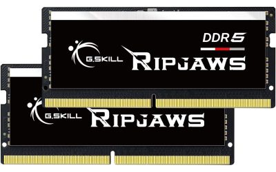 G.SKILL Ripjaws SO-DIMM 32GB (2 x 16GB) 262-Pin DDR5 SO-DIMM DDR5 4800 (PC4 38400) Laptop Memory Model F5-4800S4039A16GX2-RS