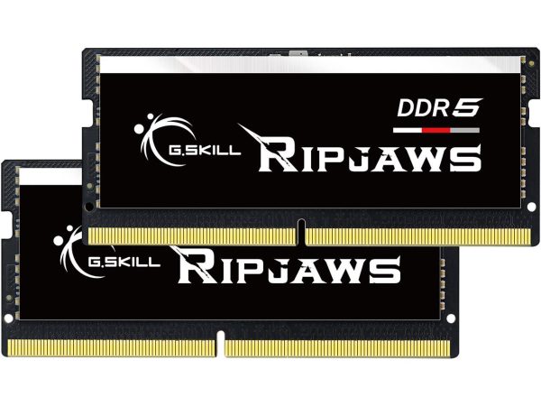 G.SKILL Ripjaws SO-DIMM 32GB (2 x 16GB) 262-Pin DDR5 SO-DIMM DDR5 4800 (PC4 38400) Laptop Memory Model F5-4800S4039A16GX2-RS