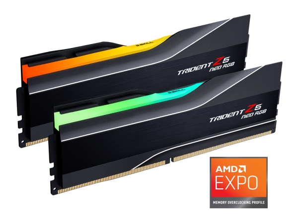 G.SKILL Trident Z5 Neo RGB Series AMD EXPO 32GB (2 x 16GB) 288-Pin PC RAM DDR5 6000 (PC5 48000) Desktop Memory Model F5-6000J3038F16GX2-TZ5NR