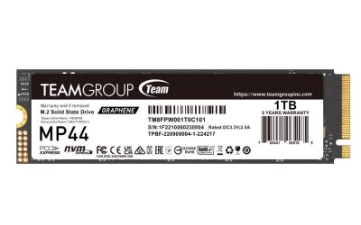 Team Group MP44 M.2 2280 1TB PCIe 4.0 x4 with NVMe Laptop & Desktop & NUC & NAS Internal Solid State Drive (SSD), (R/W Speed up to 7,400/6,500MB/s) TM8FPW001T0C101