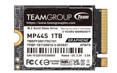Team Group MP44S M.2 2230 1TB PCIe 4.0 x4 with NVMe, STEAM Deck Compatible, Internal Solid State Drive (SSD) TM5FF3001T0C101