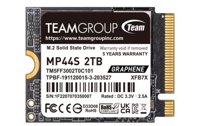 Team Group MP44S M.2 2230 2TB PCIe 4.0 x4 with NVMe, STEAM Deck Compatible, Internal Solid State Drive (SSD) TM5FF3002T0C101