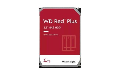 WD Red Plus 4TB NAS Hard Disk Drive – 5400 RPM Class SATA 6Gb/s, CMR, 256MB Cache, 3.5 Inch – WD40EFPX
