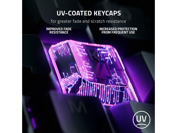 Razer Ornata V3 Gaming Keyboard: Low-Profile Keys - Mecha-Membrane Switches - UV-Coated Keycaps - Backlit Media Keys - 10-Zone RGB Lighting - Spill-Resistant - Magnetic Wrist Wrest - Classic Black - Image 4