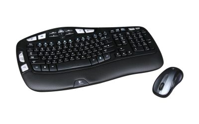 Logitech MK550 Wireless Wave Keyboard and Mouse Combo – Includes Keyboard and Mouse, Long Battery Life, Ergonomic Wave Design, Black