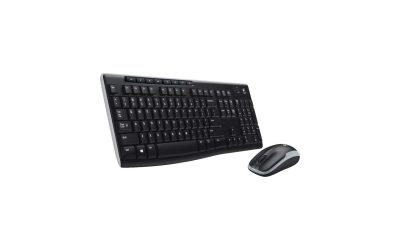 Logitech MK270 Wireless Keyboard And Mouse Combo For Windows, 2.4 GHz Wireless, Compact Mouse, 8 Multimedia And Shortcut Keys, For PC, Laptop – Black