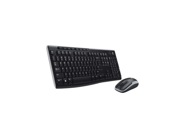 Logitech MK270 Wireless Keyboard And Mouse Combo For Windows, 2.4 GHz Wireless, Compact Mouse, 8 Multimedia And Shortcut Keys, For PC, Laptop - Black